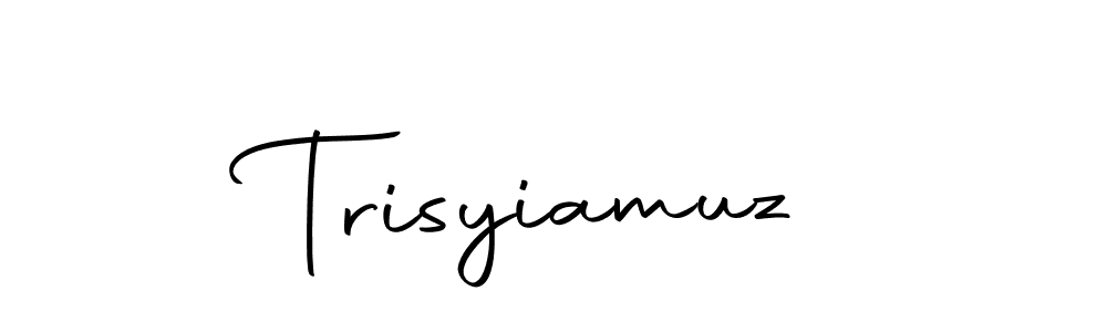 You should practise on your own different ways (Autography-DOLnW) to write your name (Trisyiamuz) in signature. don't let someone else do it for you. Trisyiamuz signature style 10 images and pictures png