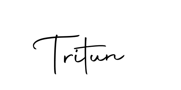 The best way (Autography-DOLnW) to make a short signature is to pick only two or three words in your name. The name Tritun include a total of six letters. For converting this name. Tritun signature style 10 images and pictures png