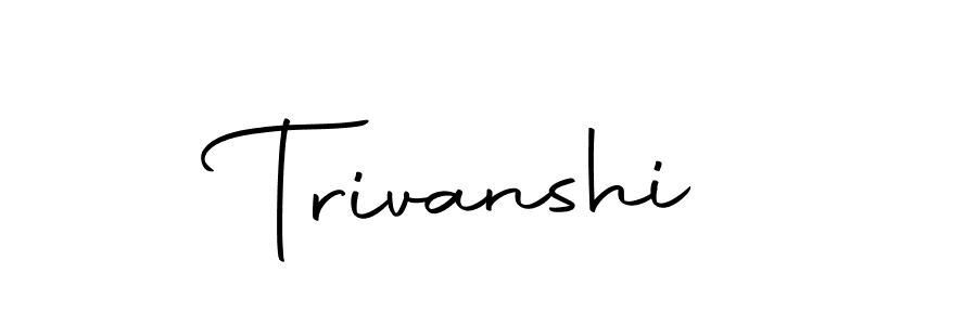 Trivanshi stylish signature style. Best Handwritten Sign (Autography-DOLnW) for my name. Handwritten Signature Collection Ideas for my name Trivanshi. Trivanshi signature style 10 images and pictures png