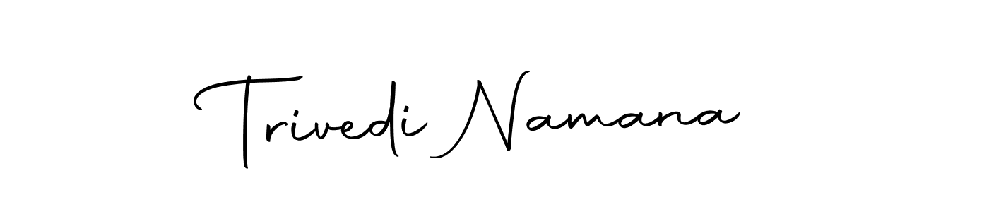 The best way (Autography-DOLnW) to make a short signature is to pick only two or three words in your name. The name Trivedi Namana include a total of six letters. For converting this name. Trivedi Namana signature style 10 images and pictures png