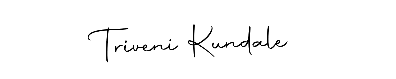 How to make Triveni Kundale name signature. Use Autography-DOLnW style for creating short signs online. This is the latest handwritten sign. Triveni Kundale signature style 10 images and pictures png