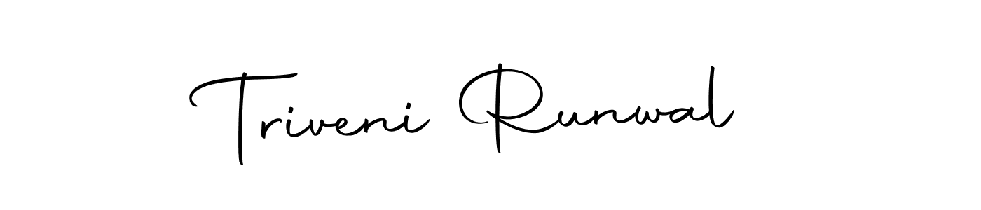 if you are searching for the best signature style for your name Triveni Runwal. so please give up your signature search. here we have designed multiple signature styles  using Autography-DOLnW. Triveni Runwal signature style 10 images and pictures png