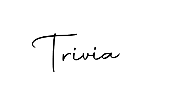 Similarly Autography-DOLnW is the best handwritten signature design. Signature creator online .You can use it as an online autograph creator for name Trivia. Trivia signature style 10 images and pictures png