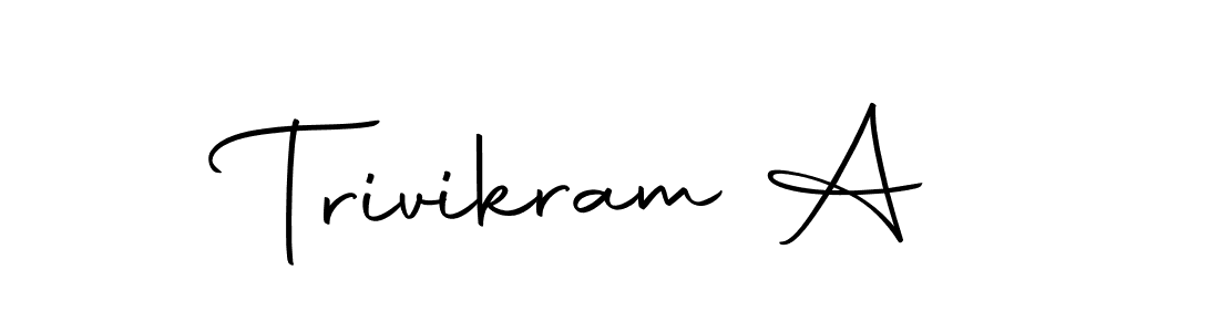 Make a beautiful signature design for name Trivikram A. With this signature (Autography-DOLnW) style, you can create a handwritten signature for free. Trivikram A signature style 10 images and pictures png