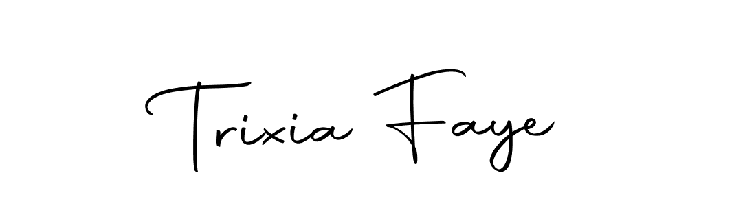 How to make Trixia Faye name signature. Use Autography-DOLnW style for creating short signs online. This is the latest handwritten sign. Trixia Faye signature style 10 images and pictures png