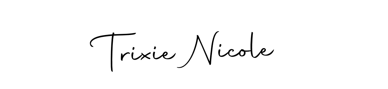 if you are searching for the best signature style for your name Trixie Nicole. so please give up your signature search. here we have designed multiple signature styles  using Autography-DOLnW. Trixie Nicole signature style 10 images and pictures png
