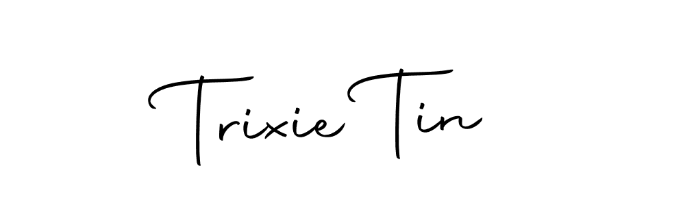 How to make Trixie Tin name signature. Use Autography-DOLnW style for creating short signs online. This is the latest handwritten sign. Trixie Tin signature style 10 images and pictures png