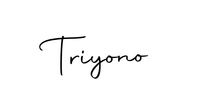 Make a beautiful signature design for name Triyono. With this signature (Autography-DOLnW) style, you can create a handwritten signature for free. Triyono signature style 10 images and pictures png