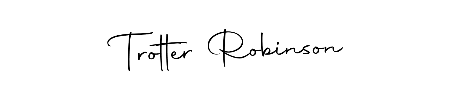 Create a beautiful signature design for name Trotter Robinson. With this signature (Autography-DOLnW) fonts, you can make a handwritten signature for free. Trotter Robinson signature style 10 images and pictures png