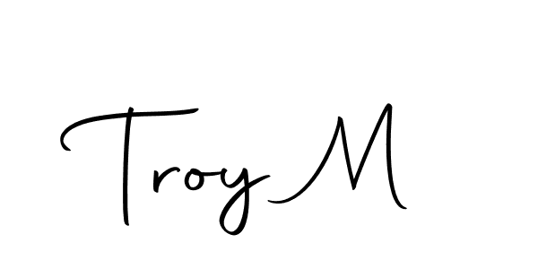 Design your own signature with our free online signature maker. With this signature software, you can create a handwritten (Autography-DOLnW) signature for name Troy M. Troy M signature style 10 images and pictures png