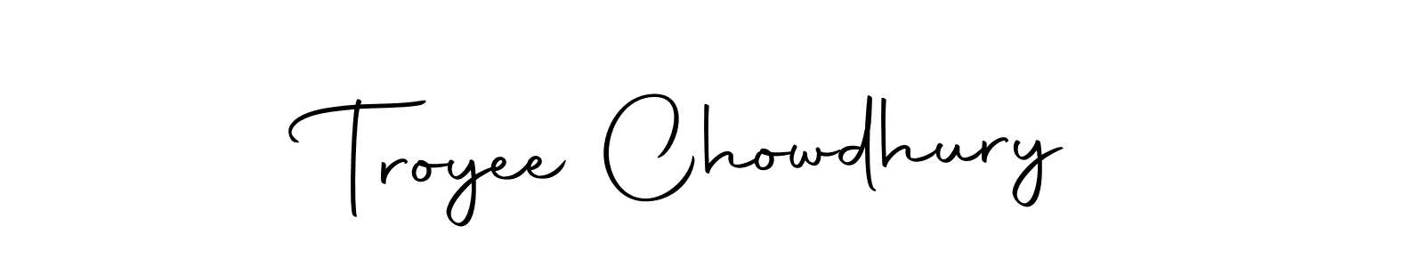 Troyee Chowdhury stylish signature style. Best Handwritten Sign (Autography-DOLnW) for my name. Handwritten Signature Collection Ideas for my name Troyee Chowdhury. Troyee Chowdhury signature style 10 images and pictures png