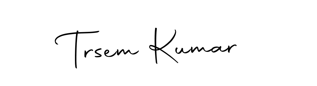 How to make Trsem Kumar name signature. Use Autography-DOLnW style for creating short signs online. This is the latest handwritten sign. Trsem Kumar signature style 10 images and pictures png