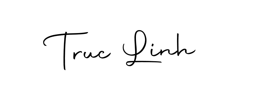 This is the best signature style for the Truc Linh name. Also you like these signature font (Autography-DOLnW). Mix name signature. Truc Linh signature style 10 images and pictures png