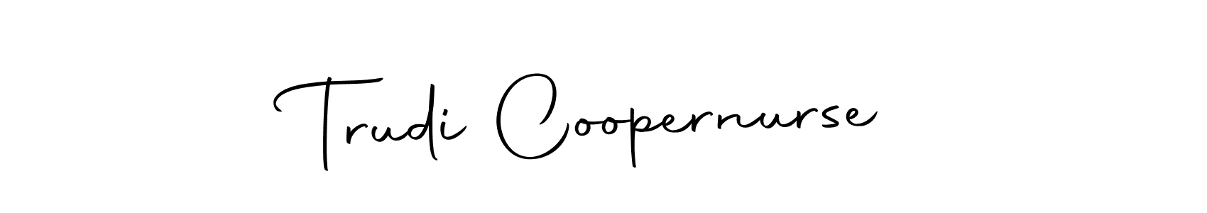 Make a beautiful signature design for name Trudi Coopernurse. With this signature (Autography-DOLnW) style, you can create a handwritten signature for free. Trudi Coopernurse signature style 10 images and pictures png