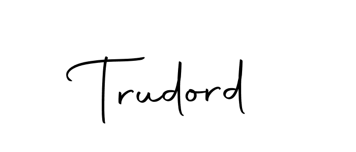 Use a signature maker to create a handwritten signature online. With this signature software, you can design (Autography-DOLnW) your own signature for name Trudord. Trudord signature style 10 images and pictures png