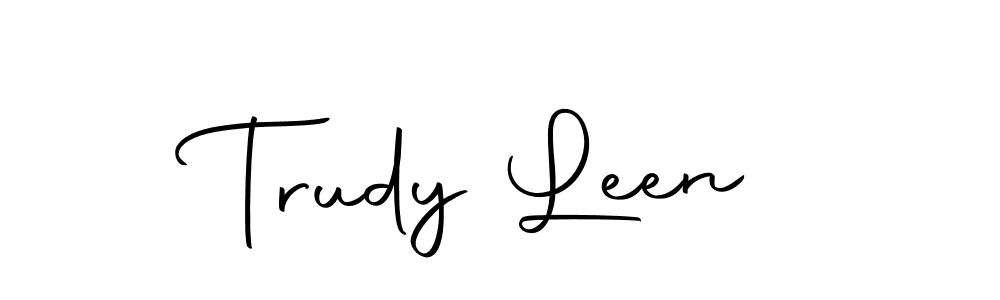 Also we have Trudy Leen name is the best signature style. Create professional handwritten signature collection using Autography-DOLnW autograph style. Trudy Leen signature style 10 images and pictures png