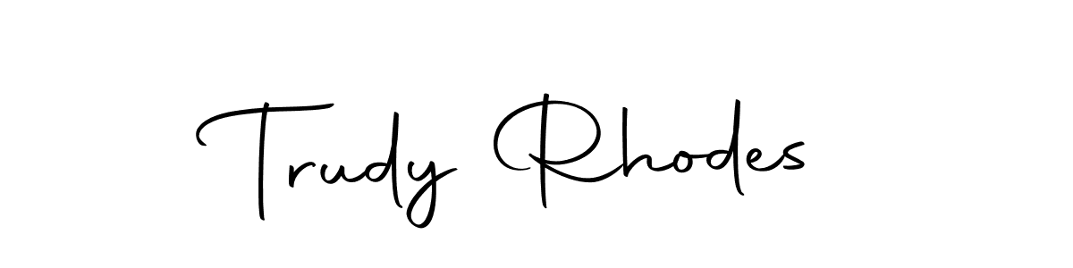 It looks lik you need a new signature style for name Trudy Rhodes. Design unique handwritten (Autography-DOLnW) signature with our free signature maker in just a few clicks. Trudy Rhodes signature style 10 images and pictures png