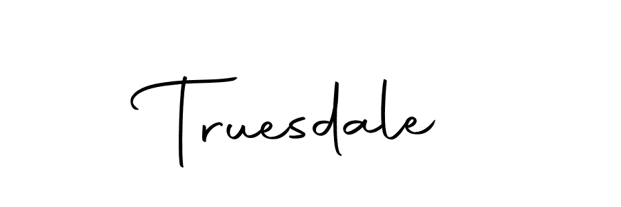 How to make Truesdale name signature. Use Autography-DOLnW style for creating short signs online. This is the latest handwritten sign. Truesdale signature style 10 images and pictures png