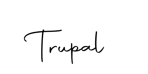How to make Trupal name signature. Use Autography-DOLnW style for creating short signs online. This is the latest handwritten sign. Trupal signature style 10 images and pictures png