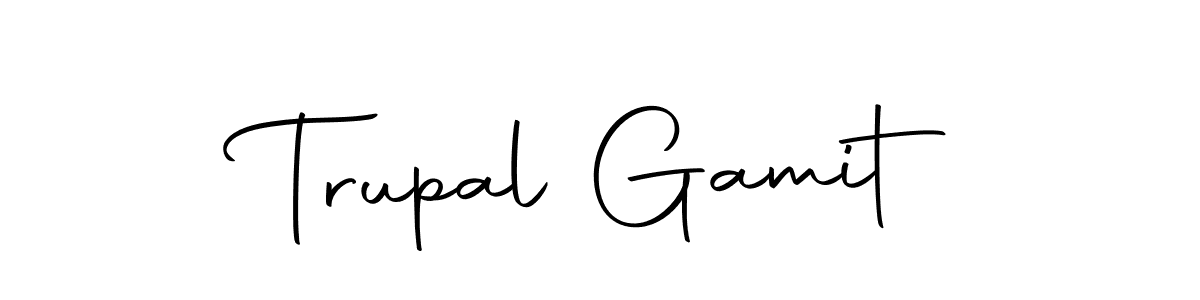 It looks lik you need a new signature style for name Trupal Gamit. Design unique handwritten (Autography-DOLnW) signature with our free signature maker in just a few clicks. Trupal Gamit signature style 10 images and pictures png