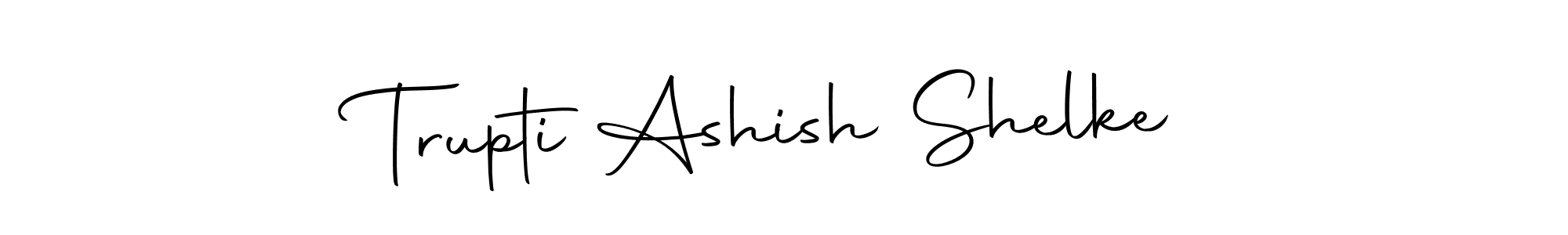 How to make Trupti Ashish Shelke name signature. Use Autography-DOLnW style for creating short signs online. This is the latest handwritten sign. Trupti Ashish Shelke signature style 10 images and pictures png