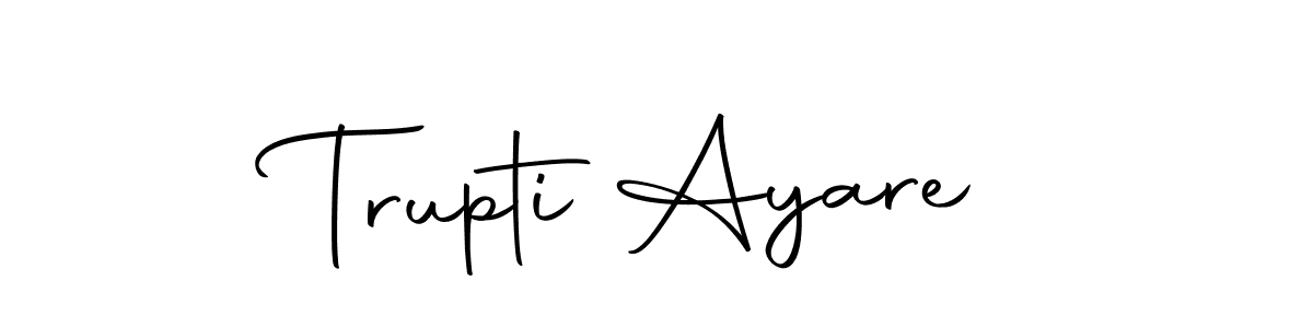 The best way (Autography-DOLnW) to make a short signature is to pick only two or three words in your name. The name Trupti Ayare include a total of six letters. For converting this name. Trupti Ayare signature style 10 images and pictures png