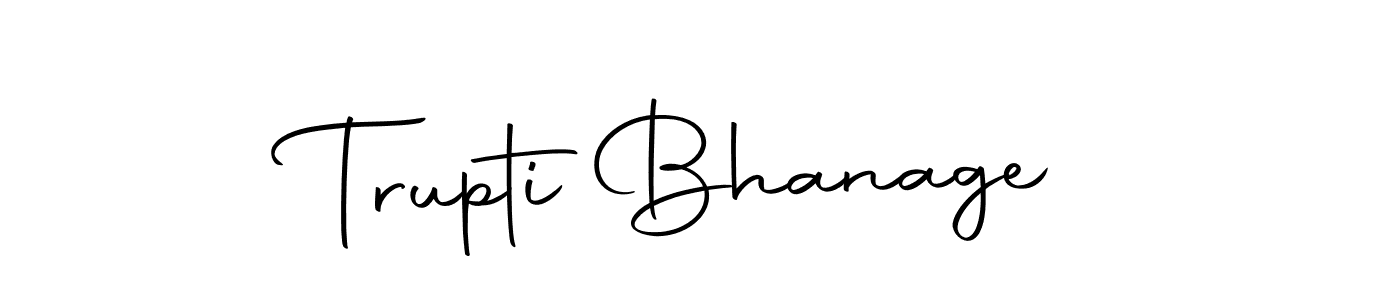 How to make Trupti Bhanage name signature. Use Autography-DOLnW style for creating short signs online. This is the latest handwritten sign. Trupti Bhanage signature style 10 images and pictures png