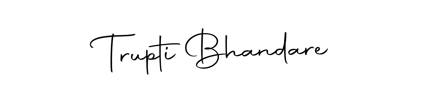 Make a short Trupti Bhandare signature style. Manage your documents anywhere anytime using Autography-DOLnW. Create and add eSignatures, submit forms, share and send files easily. Trupti Bhandare signature style 10 images and pictures png