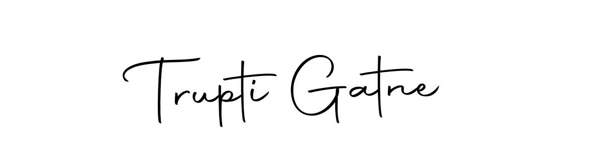 The best way (Autography-DOLnW) to make a short signature is to pick only two or three words in your name. The name Trupti Gatne include a total of six letters. For converting this name. Trupti Gatne signature style 10 images and pictures png