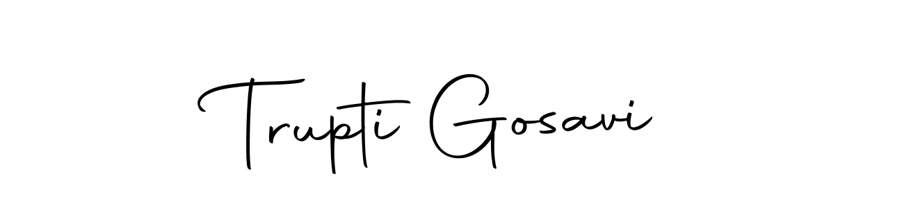 Create a beautiful signature design for name Trupti Gosavi. With this signature (Autography-DOLnW) fonts, you can make a handwritten signature for free. Trupti Gosavi signature style 10 images and pictures png