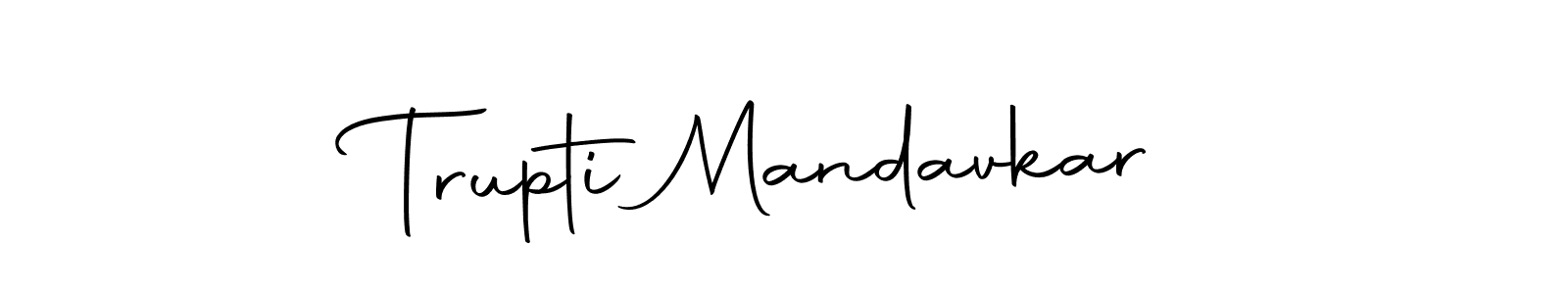 How to make Trupti Mandavkar name signature. Use Autography-DOLnW style for creating short signs online. This is the latest handwritten sign. Trupti Mandavkar signature style 10 images and pictures png
