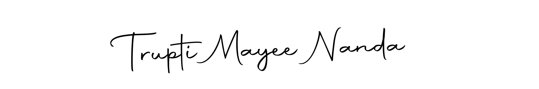 How to make Trupti Mayee Nanda name signature. Use Autography-DOLnW style for creating short signs online. This is the latest handwritten sign. Trupti Mayee Nanda signature style 10 images and pictures png