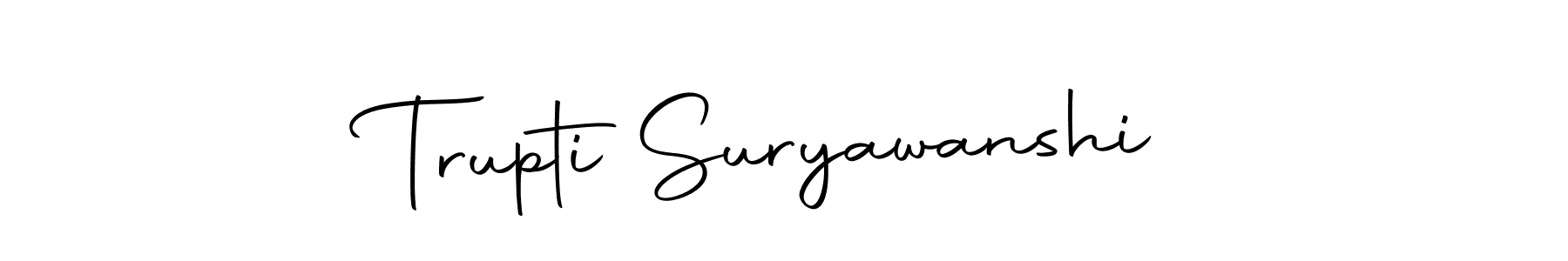 How to make Trupti Suryawanshi name signature. Use Autography-DOLnW style for creating short signs online. This is the latest handwritten sign. Trupti Suryawanshi signature style 10 images and pictures png