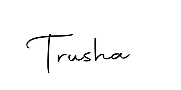 Trusha stylish signature style. Best Handwritten Sign (Autography-DOLnW) for my name. Handwritten Signature Collection Ideas for my name Trusha. Trusha signature style 10 images and pictures png