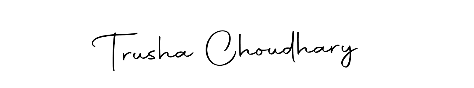 It looks lik you need a new signature style for name Trusha Choudhary. Design unique handwritten (Autography-DOLnW) signature with our free signature maker in just a few clicks. Trusha Choudhary signature style 10 images and pictures png