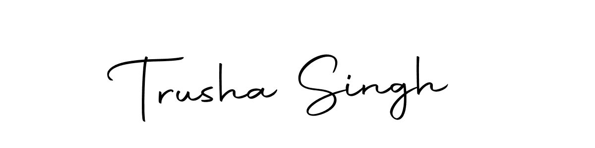 Design your own signature with our free online signature maker. With this signature software, you can create a handwritten (Autography-DOLnW) signature for name Trusha Singh. Trusha Singh signature style 10 images and pictures png
