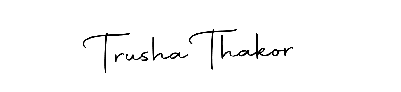 Make a beautiful signature design for name Trusha Thakor. Use this online signature maker to create a handwritten signature for free. Trusha Thakor signature style 10 images and pictures png