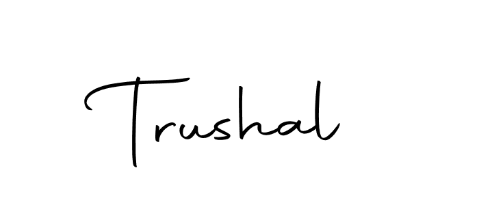 Trushal stylish signature style. Best Handwritten Sign (Autography-DOLnW) for my name. Handwritten Signature Collection Ideas for my name Trushal. Trushal signature style 10 images and pictures png