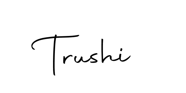 Similarly Autography-DOLnW is the best handwritten signature design. Signature creator online .You can use it as an online autograph creator for name Trushi. Trushi signature style 10 images and pictures png