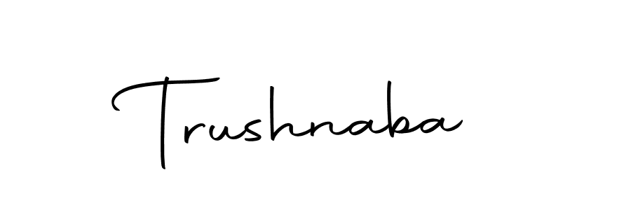 Make a beautiful signature design for name Trushnaba. Use this online signature maker to create a handwritten signature for free. Trushnaba signature style 10 images and pictures png