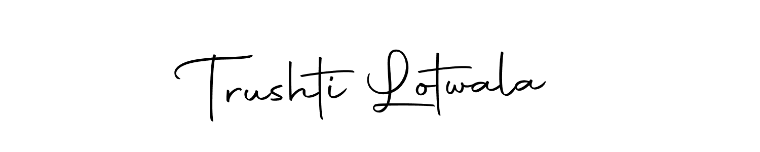 Here are the top 10 professional signature styles for the name Trushti Lotwala. These are the best autograph styles you can use for your name. Trushti Lotwala signature style 10 images and pictures png
