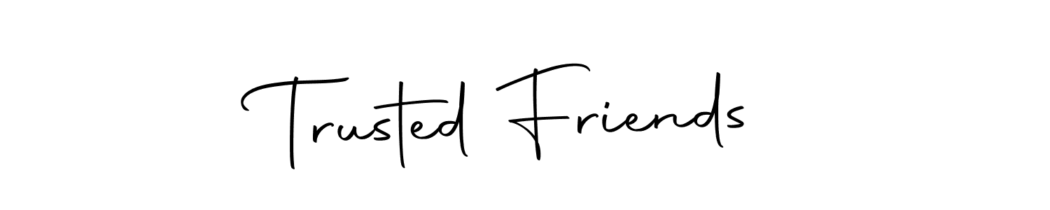 Make a short Trusted Friends signature style. Manage your documents anywhere anytime using Autography-DOLnW. Create and add eSignatures, submit forms, share and send files easily. Trusted Friends signature style 10 images and pictures png