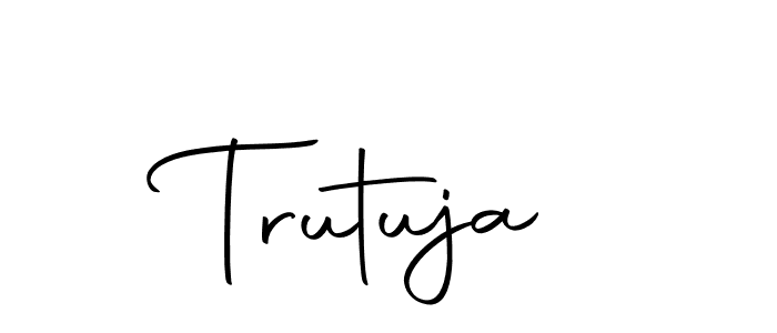 How to make Trutuja name signature. Use Autography-DOLnW style for creating short signs online. This is the latest handwritten sign. Trutuja signature style 10 images and pictures png