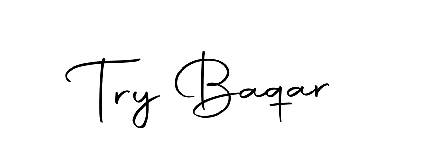 How to make Try Baqar signature? Autography-DOLnW is a professional autograph style. Create handwritten signature for Try Baqar name. Try Baqar signature style 10 images and pictures png