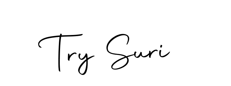 You can use this online signature creator to create a handwritten signature for the name Try Suri. This is the best online autograph maker. Try Suri signature style 10 images and pictures png