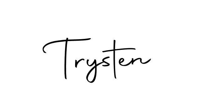 You should practise on your own different ways (Autography-DOLnW) to write your name (Trysten) in signature. don't let someone else do it for you. Trysten signature style 10 images and pictures png