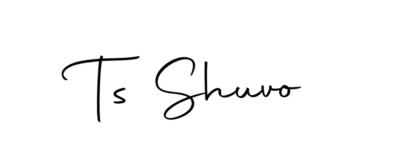 How to make Ts Shuvo name signature. Use Autography-DOLnW style for creating short signs online. This is the latest handwritten sign. Ts Shuvo signature style 10 images and pictures png