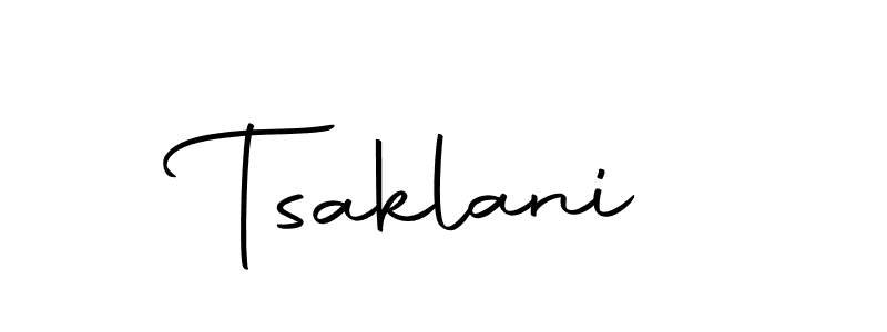 Use a signature maker to create a handwritten signature online. With this signature software, you can design (Autography-DOLnW) your own signature for name Tsaklani. Tsaklani signature style 10 images and pictures png