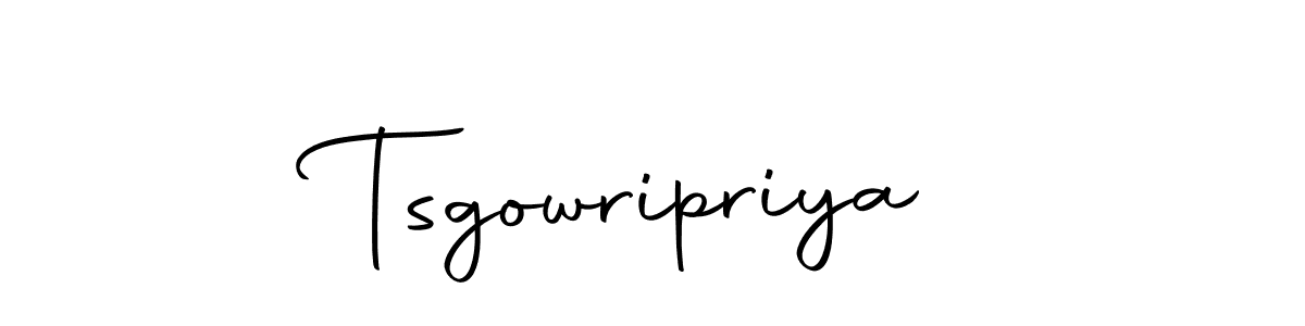 Create a beautiful signature design for name Tsgowripriya. With this signature (Autography-DOLnW) fonts, you can make a handwritten signature for free. Tsgowripriya signature style 10 images and pictures png