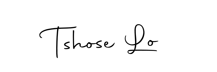 How to make Tshose Lo name signature. Use Autography-DOLnW style for creating short signs online. This is the latest handwritten sign. Tshose Lo signature style 10 images and pictures png